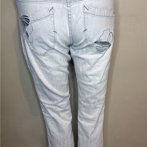 Armani Exchange low rise flower embroidered Y2K  jeans